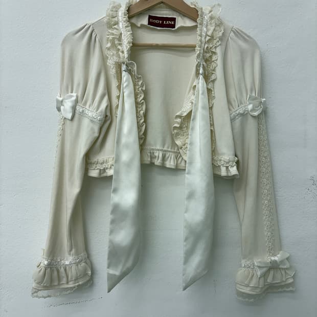 Lolita Ribbon Tie Frill Bolero Jacket