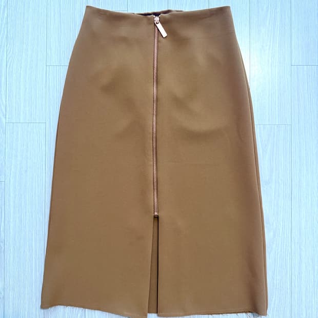 탑샵 TOPSHOP 빈티지 카멜 브라운 H라인 미디스커트