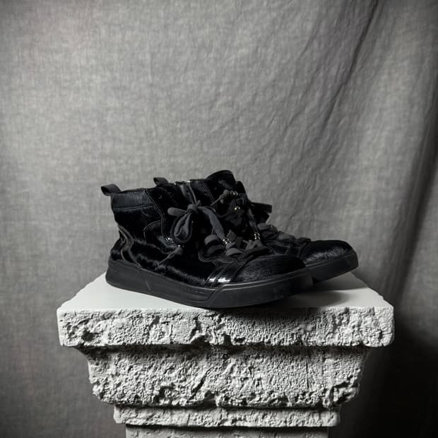 Tornado Mart Fur Panel High-Top Sneakers