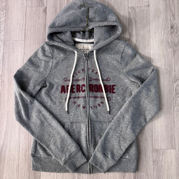 아베크롬비 슬림핏 차콜 후드집업