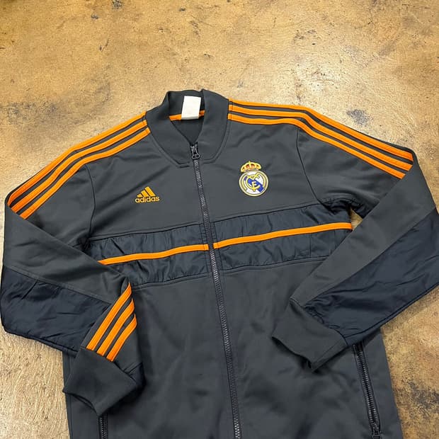 [정품/95] 아디다스 레알마드리드 트랙 자켓 져지 블랙 오렌지 b10