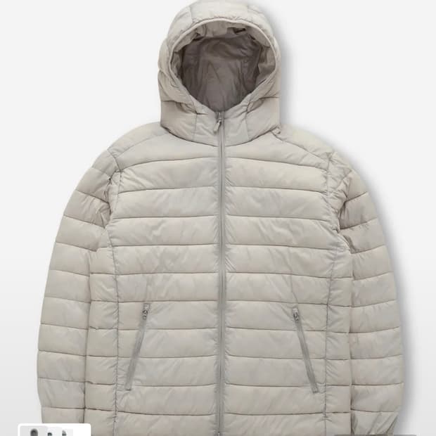 스파오 경량패딩 회색 M