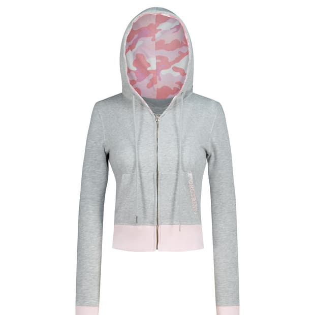 포어링 베베 트레이닝 세트 후디 미니 스커트 그레이