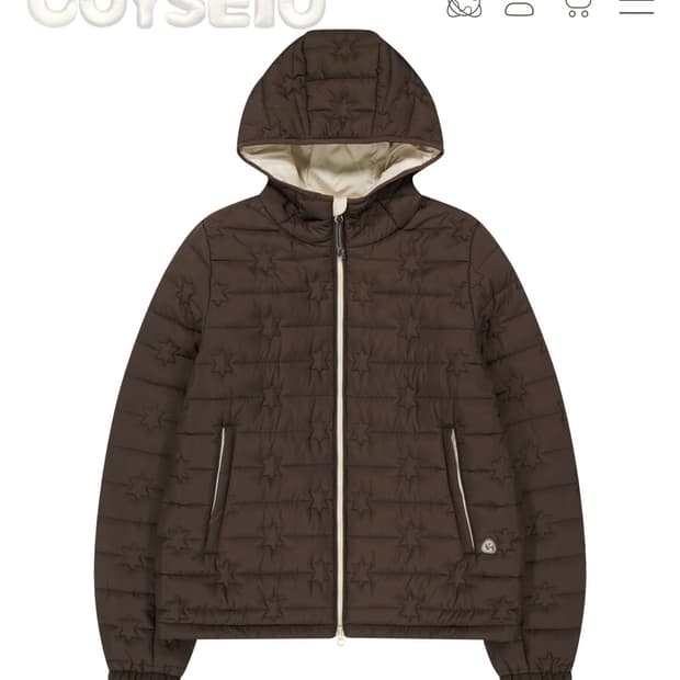 코이세이오 fluffy light padded 경량패딩 브라운