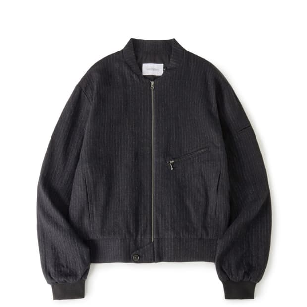 해칭룸 Hairy Bomber Jacket Stripe Black