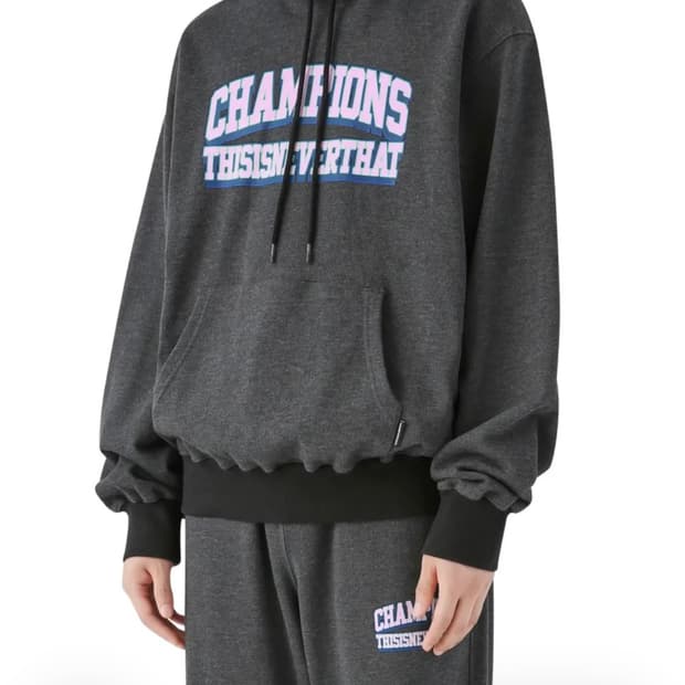 디스이즈네버댓 [민트급.정품] 후드티 챔피온 로고 스웻셔츠 M(103)