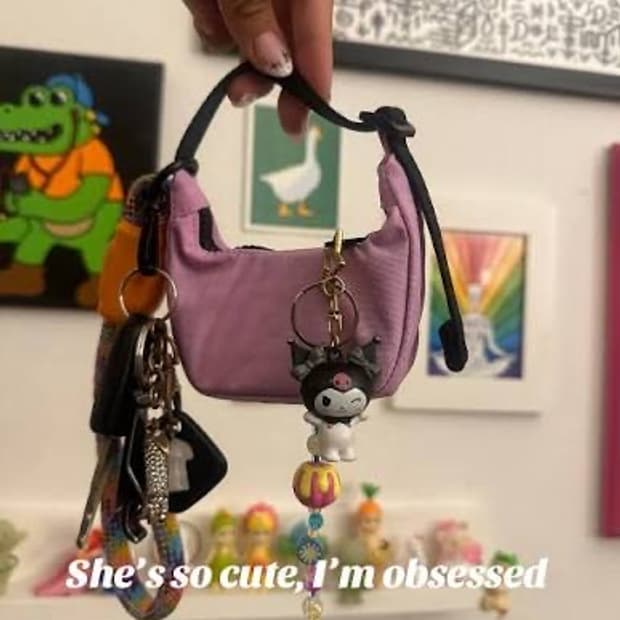 baggu 바쿠백 미니 크레센트백 키링 백참 새거 라벤더