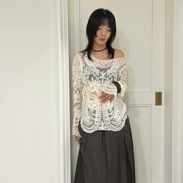 Oriental Mood Sheer Blouse / 빈티지 블라우스