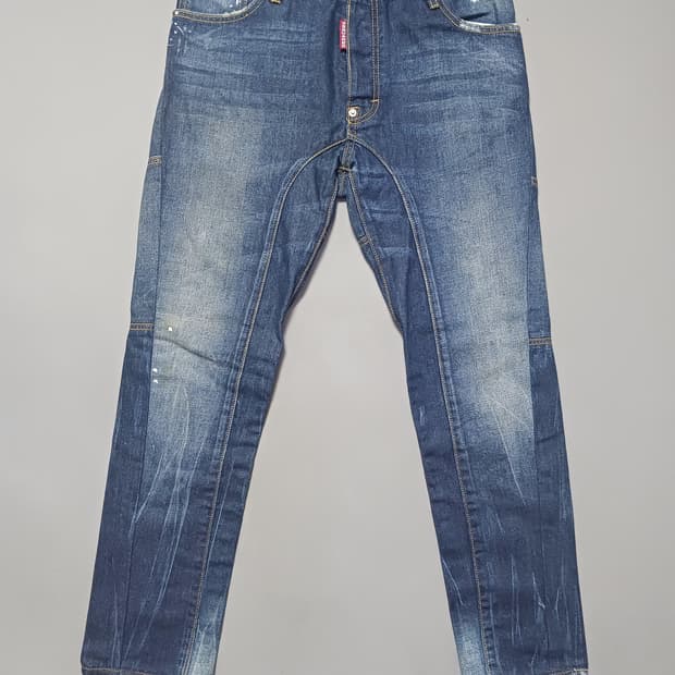 [30] 디스퀘어드2 하키패치 바이커진 청바지