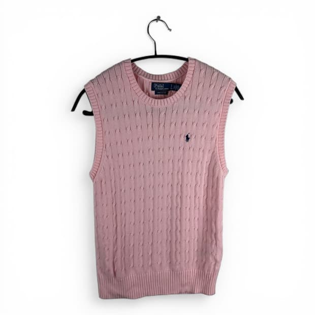 (무료배송)S) 폴로랄프로렌 신형 피마코튼 꽈베기 니트 조끼 원터 착용