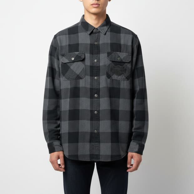 2024년 빈티지 할리 데이비슨 체크 플란넬 셔츠