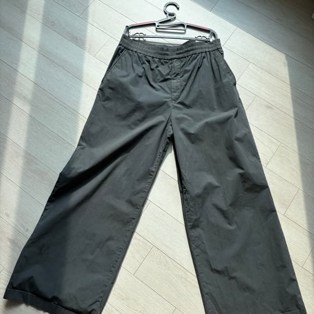 아크네 스튜디오 코튼 밴딩 와이드 팬츠