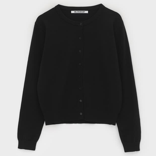블랙업 폰라디 니트 가디건 블랙