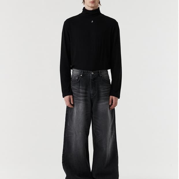 DNSR 데님 팬츠 블랙