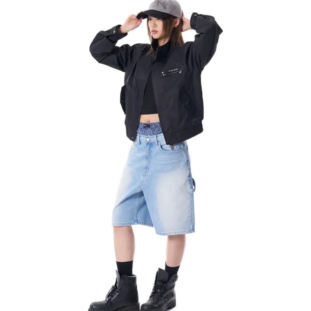 아캄 하이넥 버튼 자켓 1사이즈