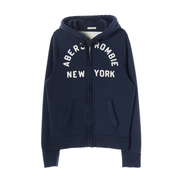 아베크롬비 빈티지 아치 로고 머슬핏 후드집업 L