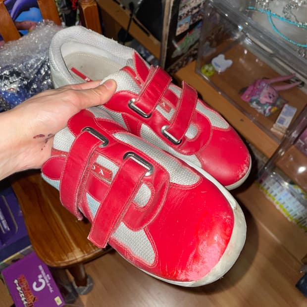 프라다 아메리카컵 벨크로 레드