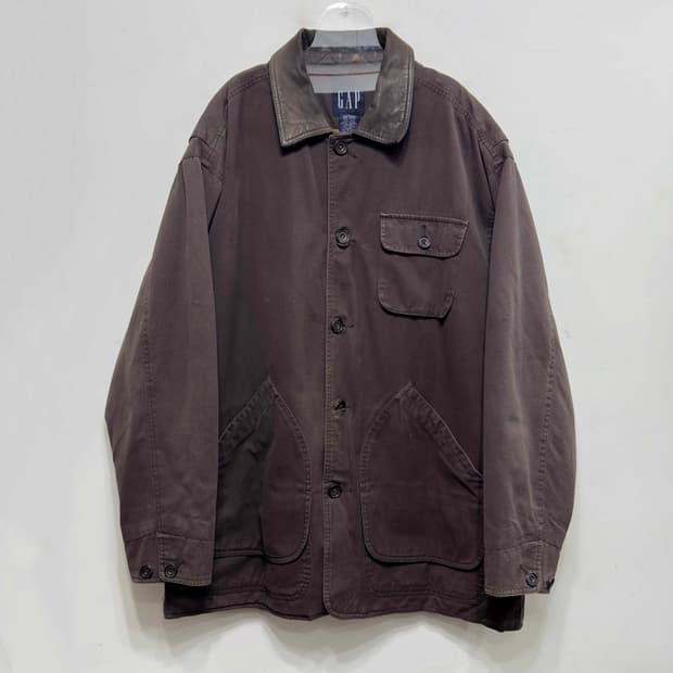 올드갭 레더 카라넥 헌팅 자켓