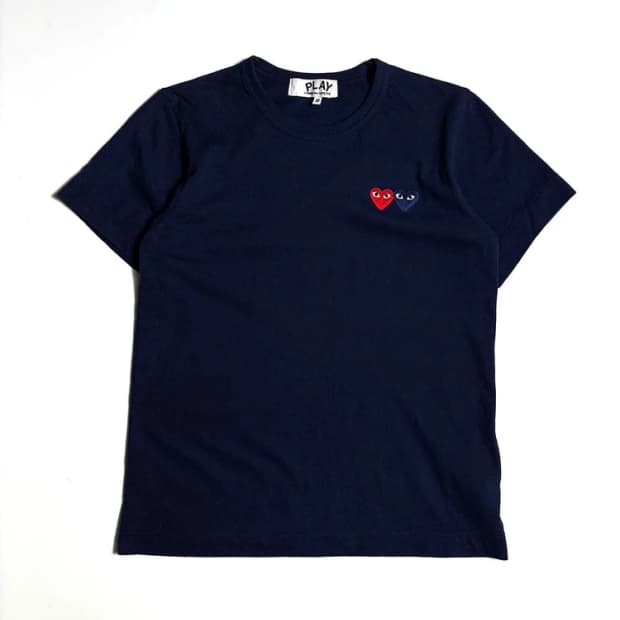 꼼데가르송 더블 하트 핏 반팔 티셔츠 R2586
