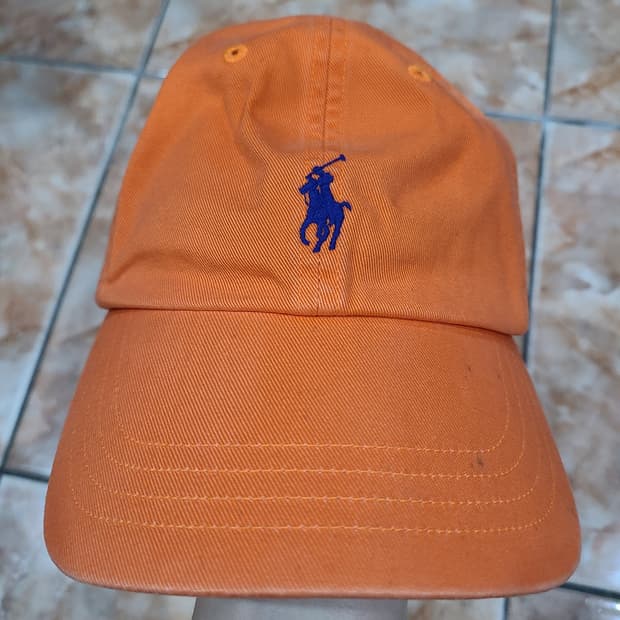 폴로랄프로렌 주황색 볼캡