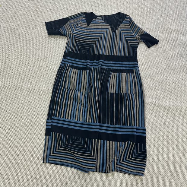 실측확인 빈티지 여성 플리츠 원피스 0408D