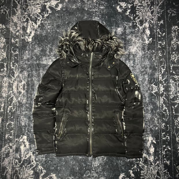 MIDAS Down Jacket Double Zip Glossy Blac