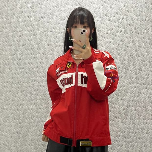 페라리 말보로 빈티지 보다폰 모터사이클 레이싱 자켓 XL C13736