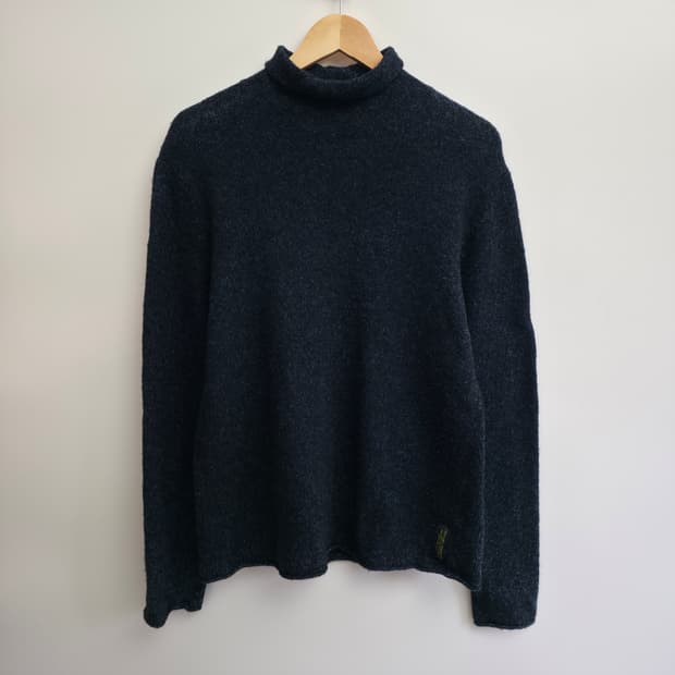 [L] 폴로 랄프로렌 램스울 하프넥 네이비 니트