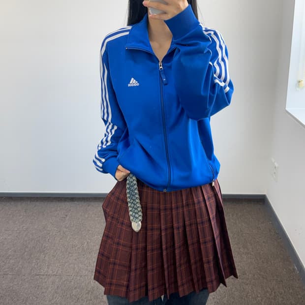 Adidas 아디다스 삼각로고 블루 져지