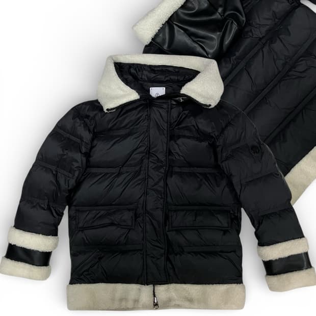 Castrelbajac 까스텔바작 레더 퍼 후드 패딩 M