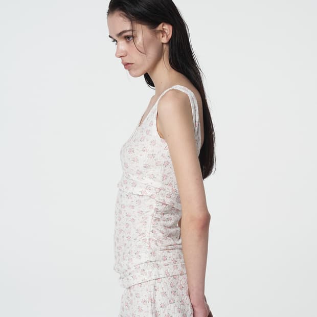 Settleformoon Layered shirring one piece