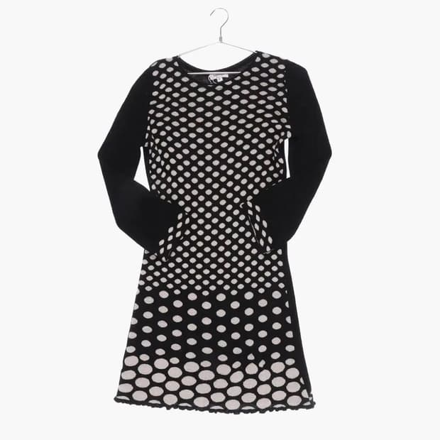 빈티지 sorriso 울 도트 패턴 니트 원피스 MADE IN ITALY