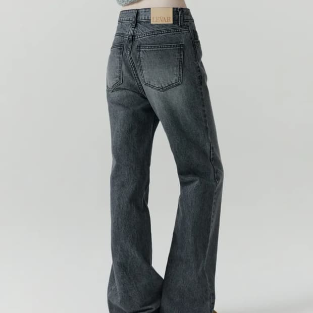 르바 릴렉스 부츠컷 데님 워시드그레이 M