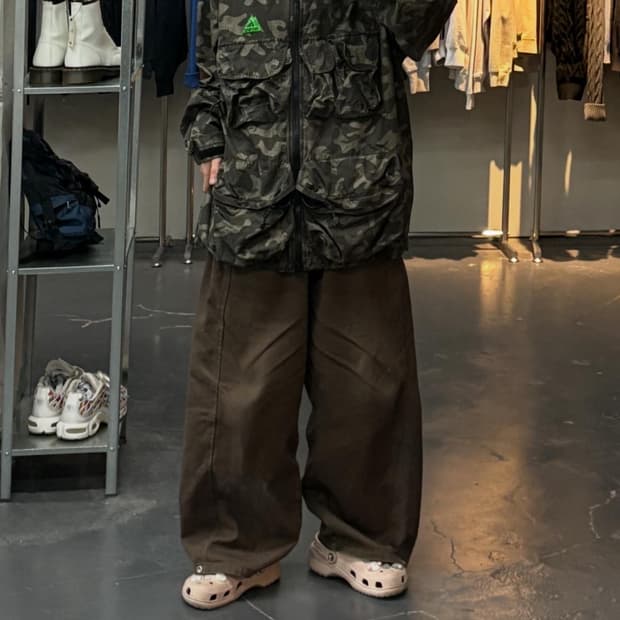 예스아이씨 올리브 카모 투웨이 파카 A2932