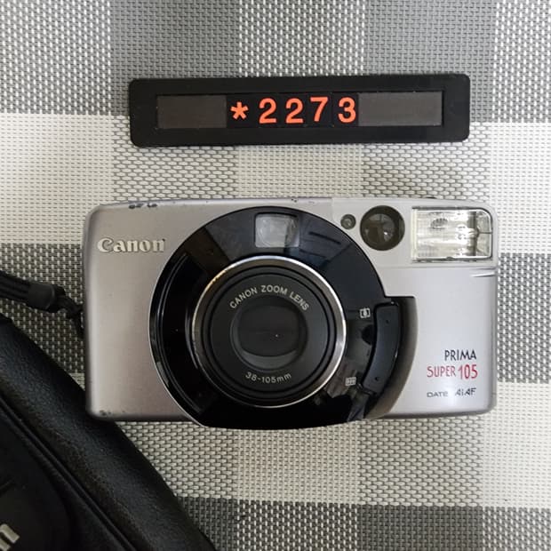 캐논 프리마 슈퍼 105 데이터백 필름카메라 파우치포함