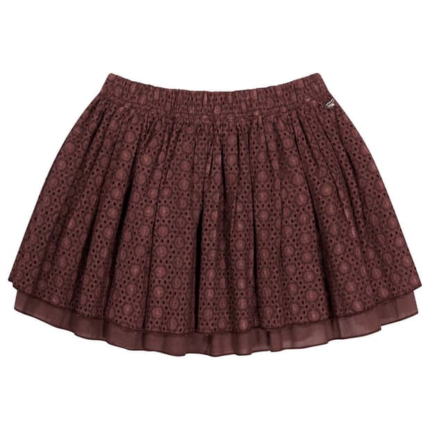 Coyseio_FLOWER PUNCHING SKIRT BURGUNDY