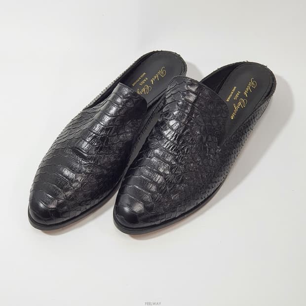 로베르 끌레제리 블랙 레더 뮬