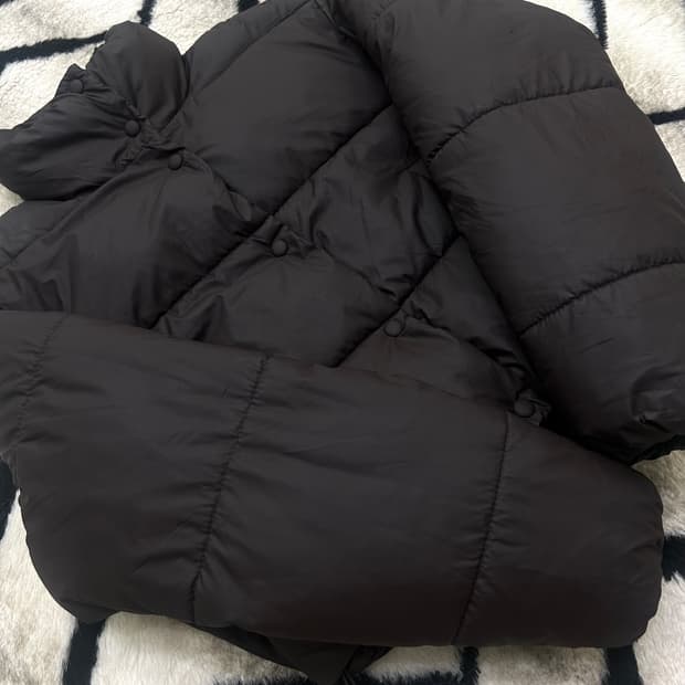 [S]ZARA 워터프루프 숏 패딩/짙은브라운 