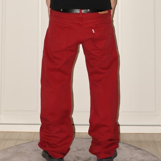 리바이스 569 화이트탭 레드 데님팬츠 [SE-211]