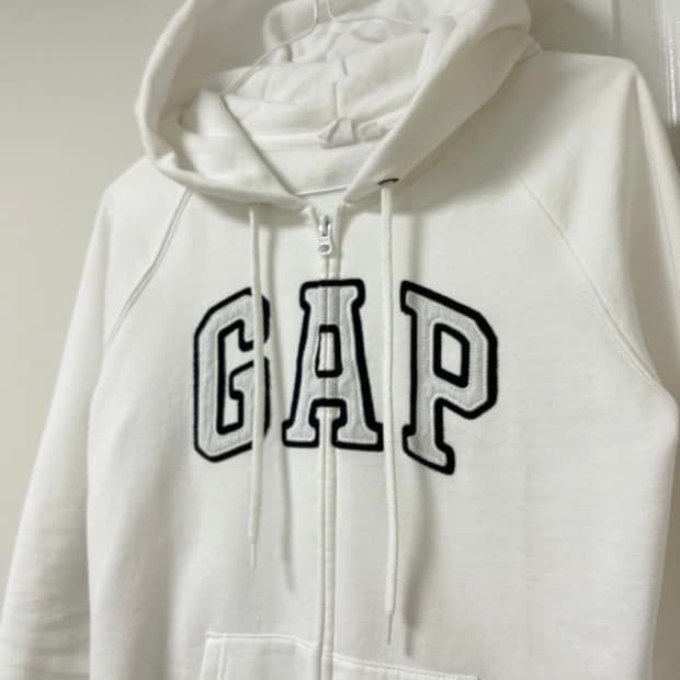 갭 화이트 후드집업 S