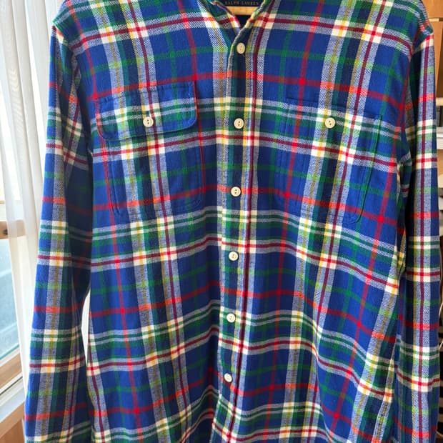 폴로 랄프로렌 클래식핏 플래드 플란넬 워크셔츠