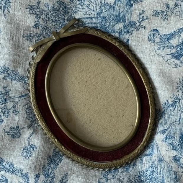 앤틱 브라스 오발액자 