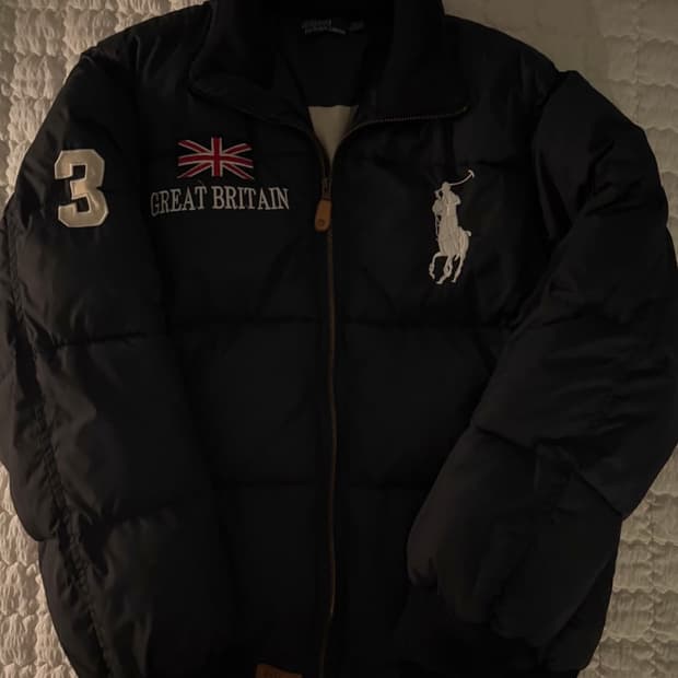 폴로 빅포니 브리튼 패딩 네이비 L 새상품급