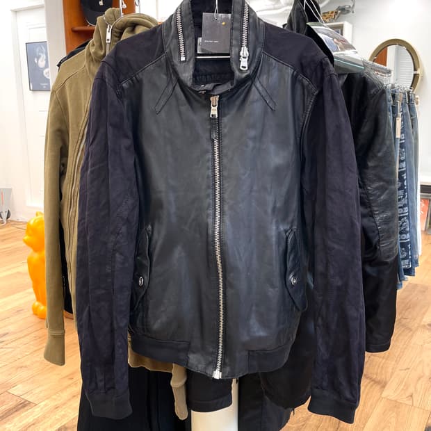 [50] 크리스티안 라크르와 2005FW 레더 코튼 자켓