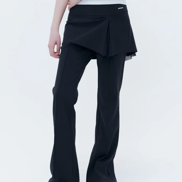 미세키서울 Pleats skirt pants BLACK 스커트팬츠