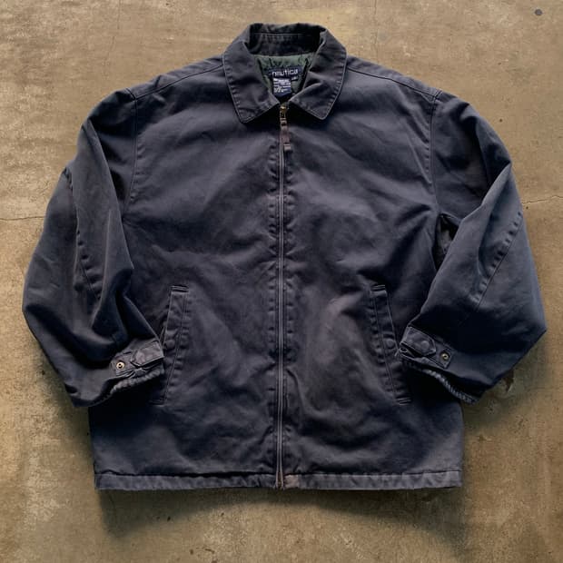 90s 노티카 미 해군 A-2 모티브 덱 자켓