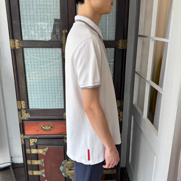 프라다 스포츠 버튼업 폴로 셔츠