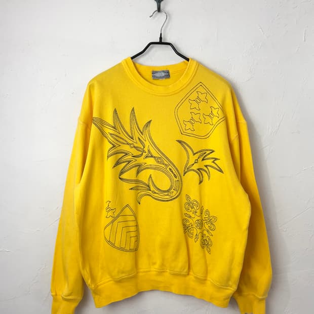 90s LAGACHE 자수 스웻셔츠