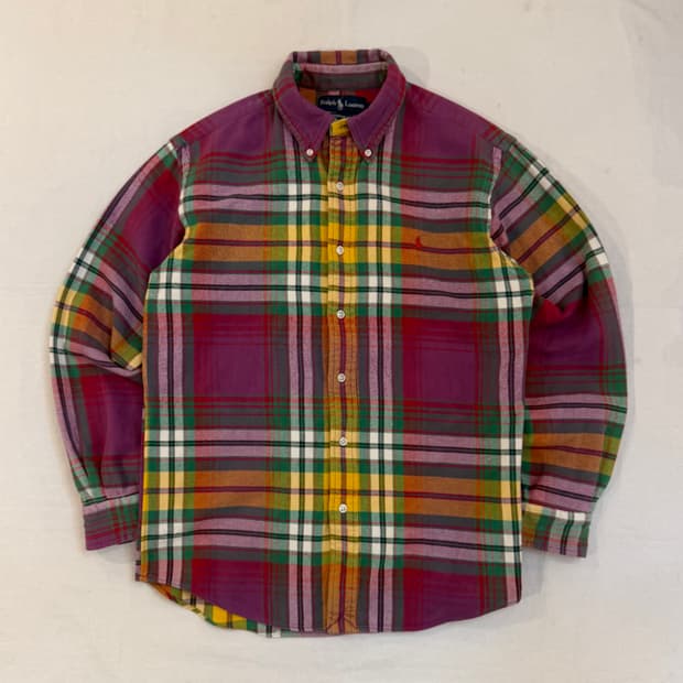 폴로 랄프로렌 헤비 플란넬 체크셔츠 멀티컬러