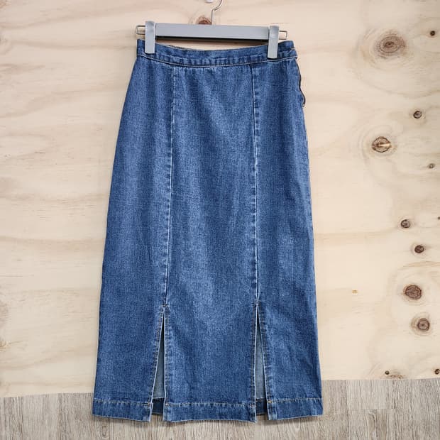 1011) 여성 트임 데님치마